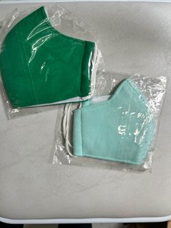 Green and Blue Face Masks