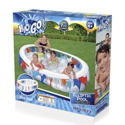 Bestway H20 GO! Elliptic Inflatable Kids Swimming Pool 7ft Long Brand New