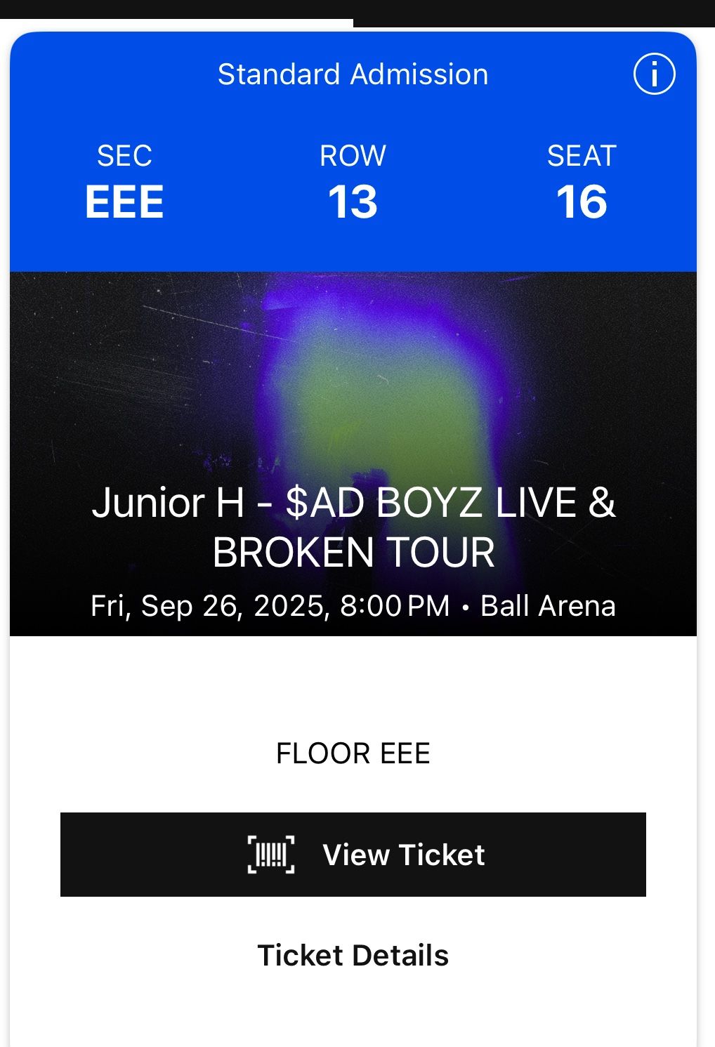 Junior H Floor Seats 