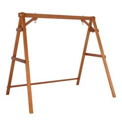 VINGLI A-Frame Swing Mount Heavy Duty 660 LBS Wooden Swing Frame Porch Swing Bench Stand