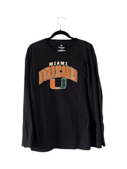 🎓🔥 University of Miami Hurricanes Men's Fanatics Black Long Sleeve Shirt