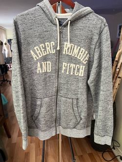 Abercrombie & Fitch Gray Zip-Up Hoodie Men Size L