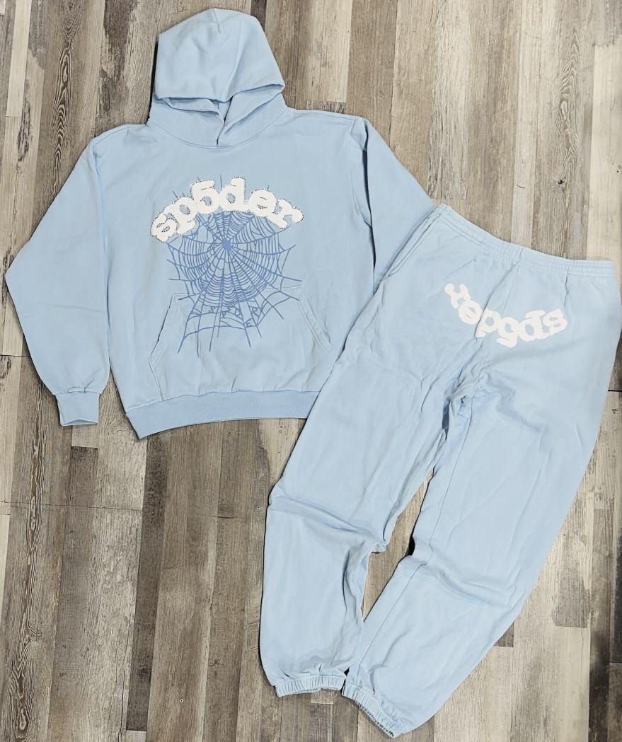 Spider Sweatsuit Full Set Blue
