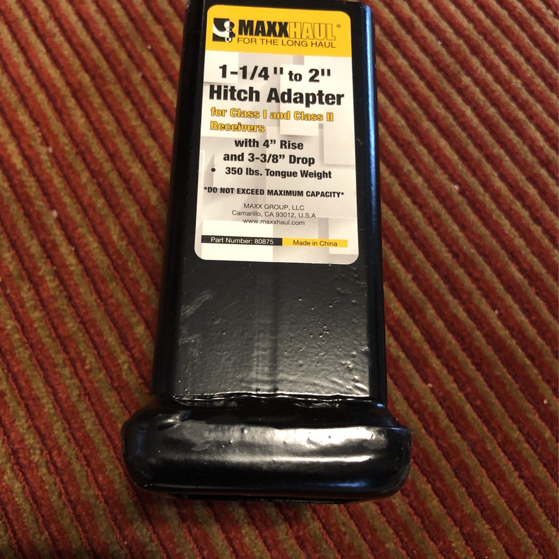 Maxx Haul 1-1/4 to 2” Hitch adapter 80875