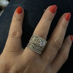 Beautiful 14K Gold Plated Ring With Zircon Grade AAA ... Size 8.... New.... Only $65 Each 