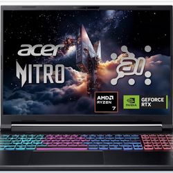 Acer Nitro V 16S AI Gaming Laptop | NVIDIA GeForce RTX 5060 GPU | AMD Ryzen 7 260 Processor | 16" WUXGA IPS 180Hz Display | 32GB DDR5 | 1TB Gen 4 SSD 