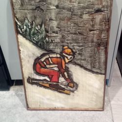 Arnold Shives Wood-carved Painting 