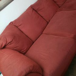 Maroon Red Sofa Couch 3 Seater 