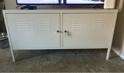 White ikea locker cabinet