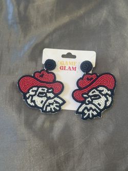 Cute Ole Miss Earrings. Brand New. Bought For $25.