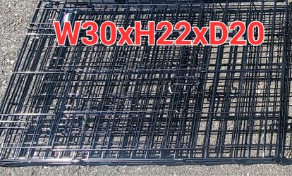 Foldable metal wire pet dog crate