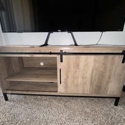 Mainstays TV Stand up to 54" Rustic Weathered Oak Finish