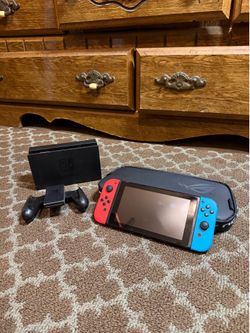 Nintendo Switch Neon Red/Blue Bundle + Carrying Case