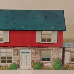 Vintage tin litho dollhouse MCM