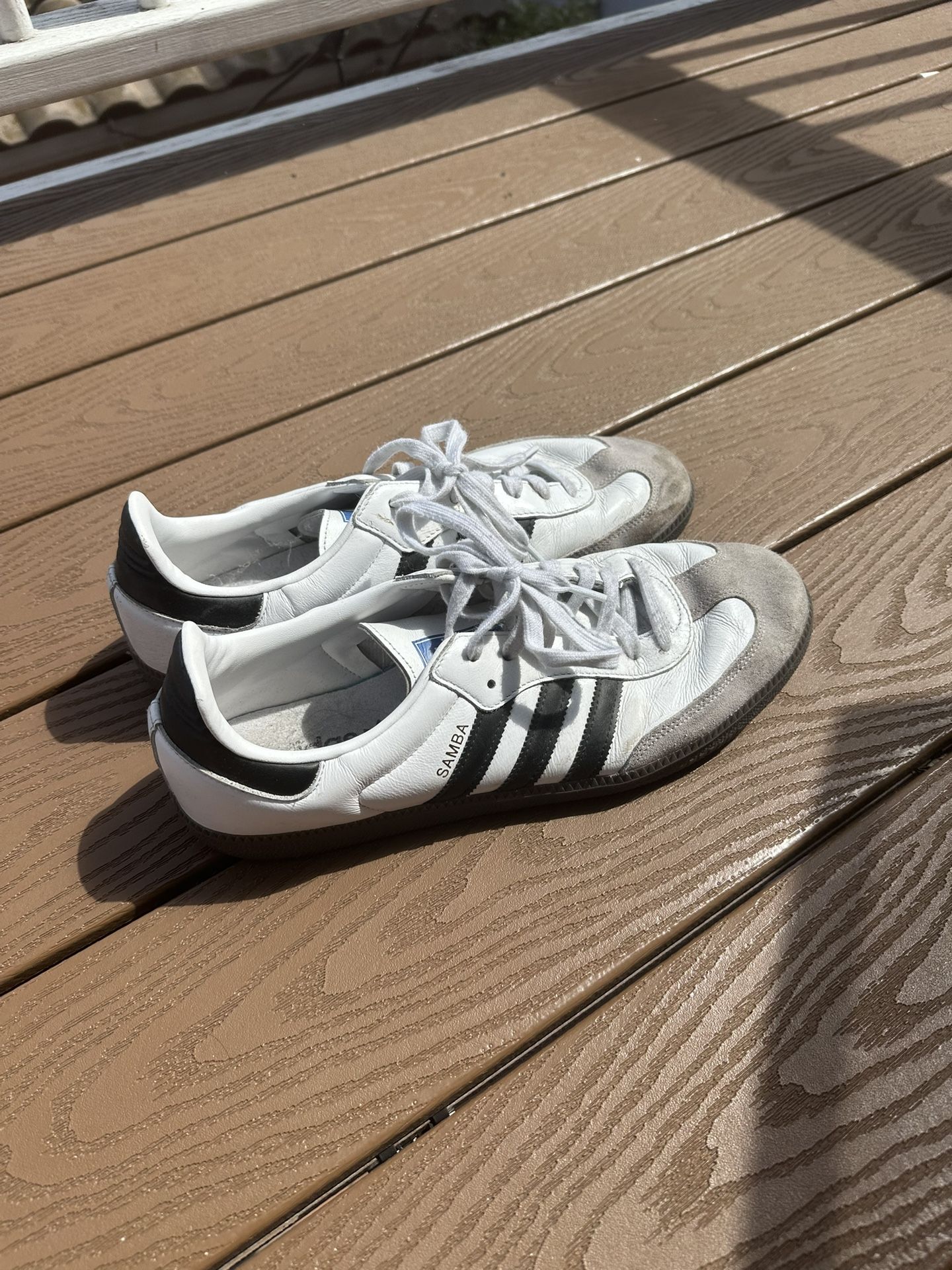 white adidas sambas