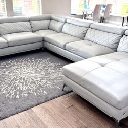 Cindy Crawford Leather Sectional Couch