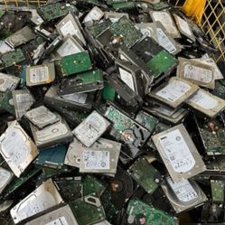 Harddrives are pulled from laptop and desktop.