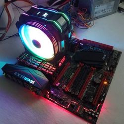 asus rampage v extreme mobo-i7 5930k-32gig ram-samsung 990 pro 1tb m.2