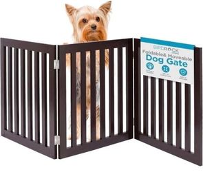 3 Panel Wooden Freestanding Pet Dog Gate 24" High 60" Wide Usable up to 54" New, Open Box