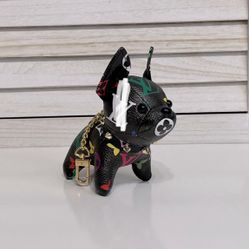 NEW Dog With Spiked Collar Key Chain