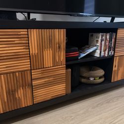 Vivian Jade Solid Wood Fully Assembled TV Stand for TVs up to 60"