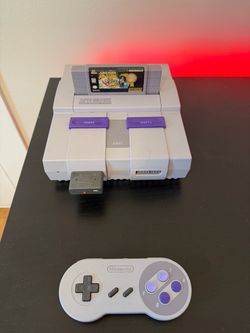 Super Nintendo SNES Console with Controller and Game