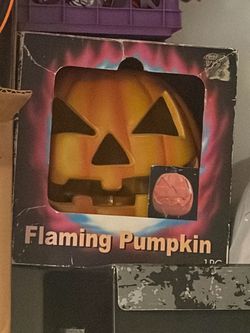 Flaming pumpkin