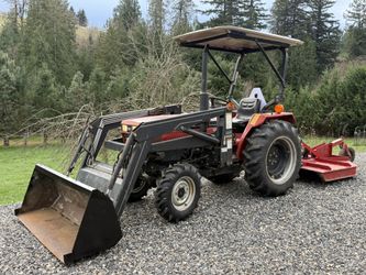 Case 245 Tractor w/ Loader Bucket 4x4 Diesel 5ft Brush Cutter Canopy