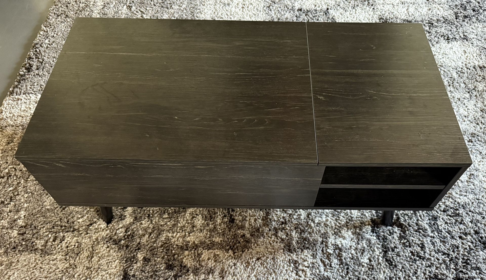 🪑 WLIVE Lift-Top Coffee Table – Hidden Storage – Modern Black Finish