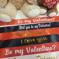 Valentines Bouquet Ribbons 