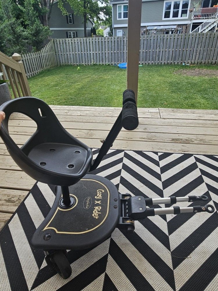 Used Cozy X Rider Stroller Board with Seat – Straps Missing