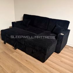 New Black Sofa Bed 