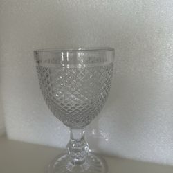 12 Clear Glass Goblets Set 10 oz High Clear Wine Glass Vintage Water Goblets