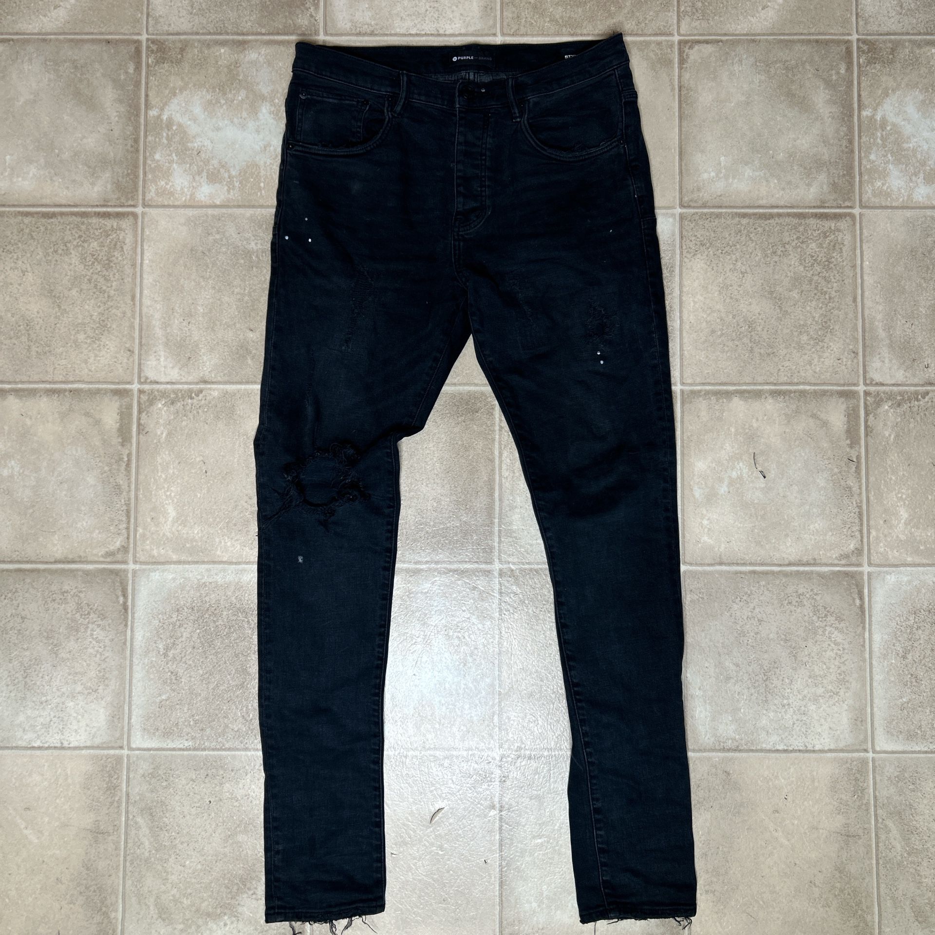 Black Purple Jeans 