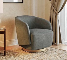Henredon Murphy Swivel Boucle Chair, Gray