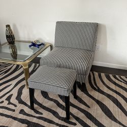 Set of Houndstooth Accent Chairs