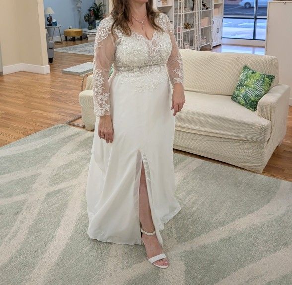 Cream Wedding Dress Size 14