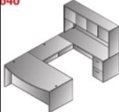 U shape w/ hutch type 312