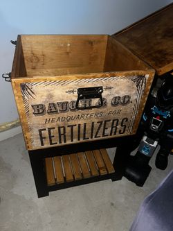 Handmade Rustic Wood Storage Side Table