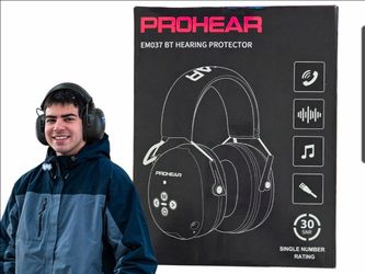 PROHEAR 037 Bluetooth Hearing Protection Headphones 25dB NRR Ear Muffs NEW
