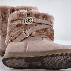 G By Guess Furry Blush Boots For Women (US 9.5)