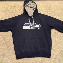 Seatlle Seahawks Antigua Hoodie Adult XXL Navy Heavy Logo Football NFL