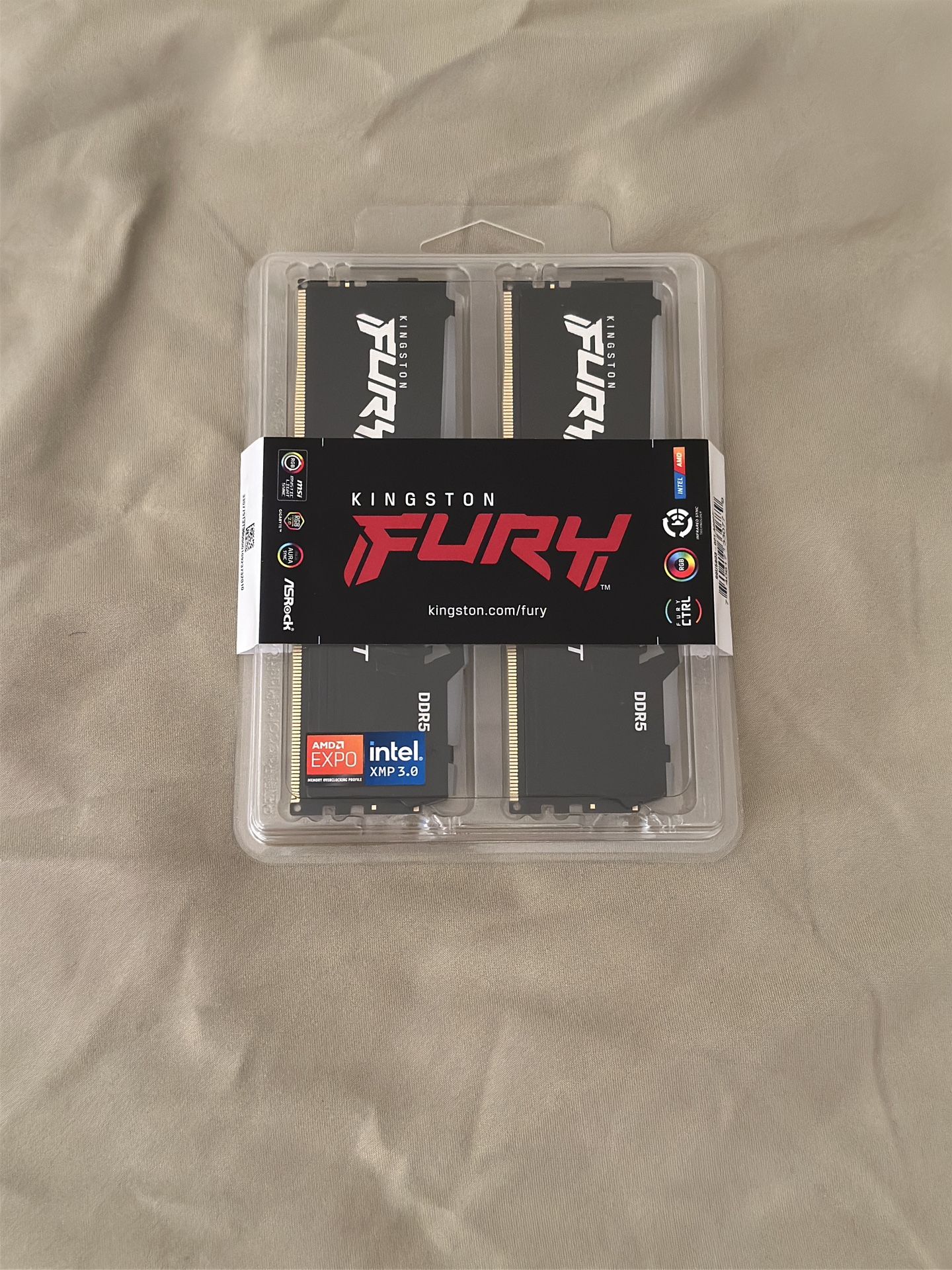 Kingston FURY Beast RGB 32GB (2x16) 5600 MHz CL36 DDR5 RAM