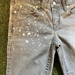 “Bad B*tch” Paint Splat Skinny Denim