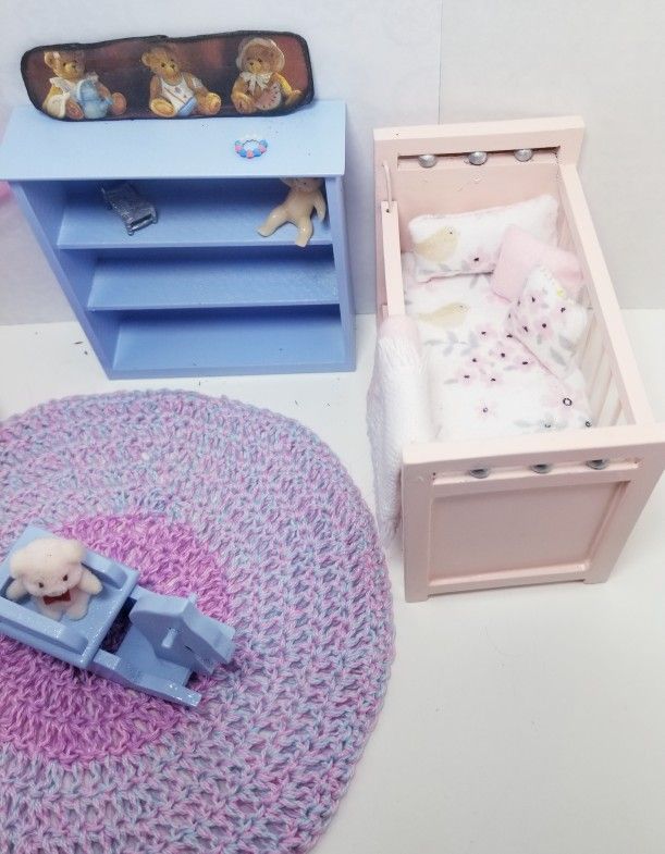 Dollhouse Miniature Baby Room Furniture & Accessories