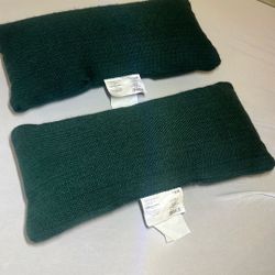 Toss Pillow Set Dark Green 10in X20in