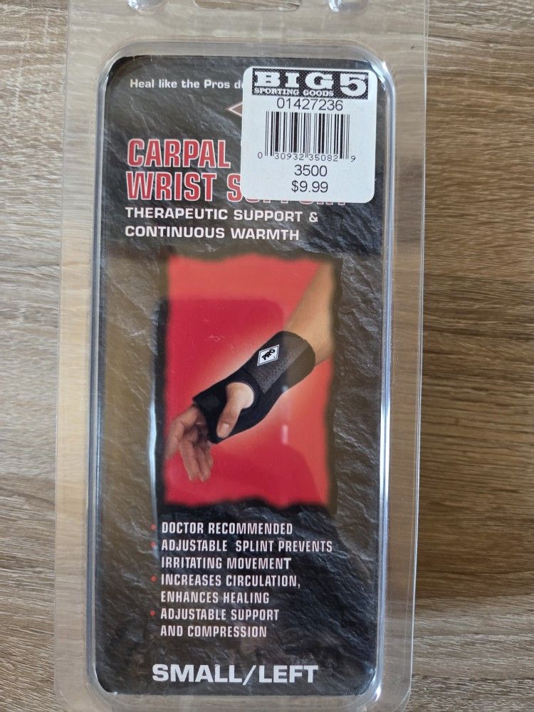 Carpal Tunnel Wrist Support Small Left