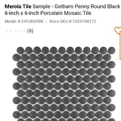 Mosaic Penny Tile 6x6 Mosaic Porcelain