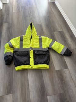 Yellow Safety Winter Jacket - XL- New