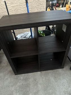 Dark Brown 4-Cube Storage Shelf
